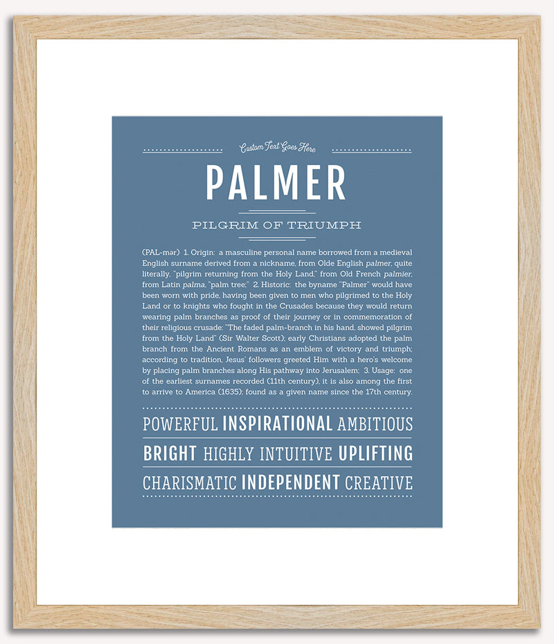 Palmer (male) | Name Art Print