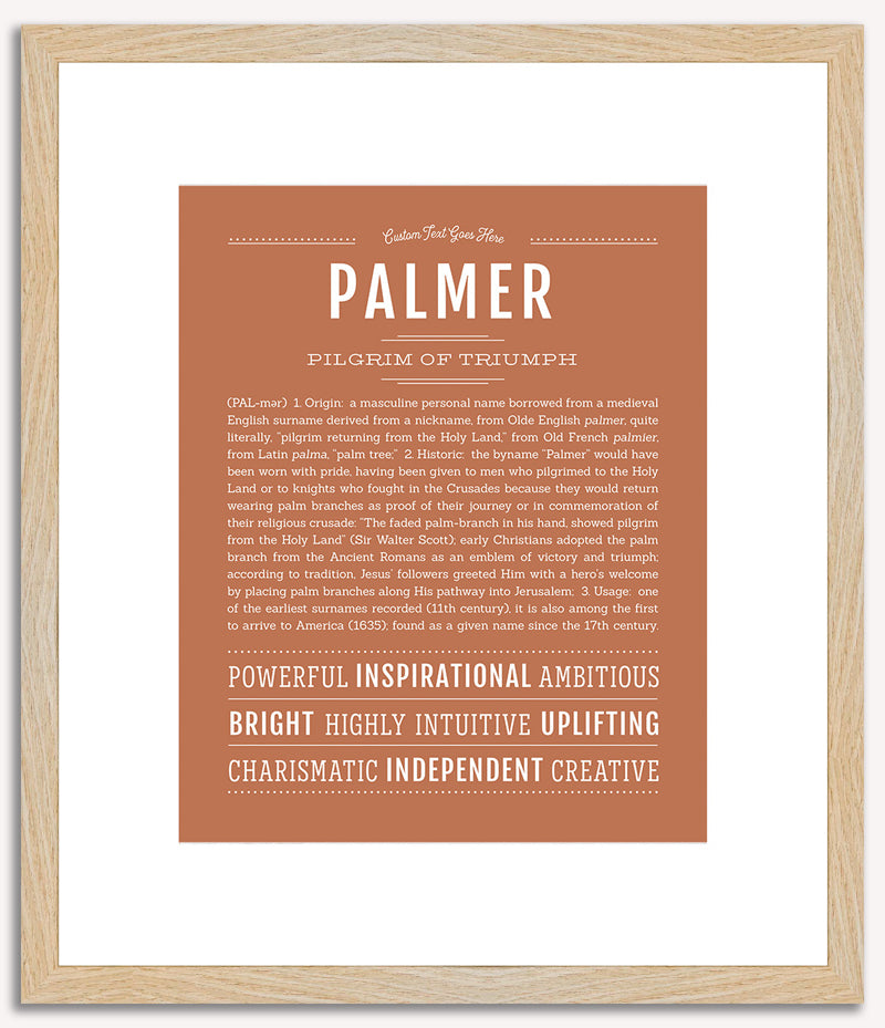 Palmer (male) | Name Art Print