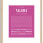 Paloma | Name Art Print