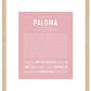 Paloma | Name Art Print