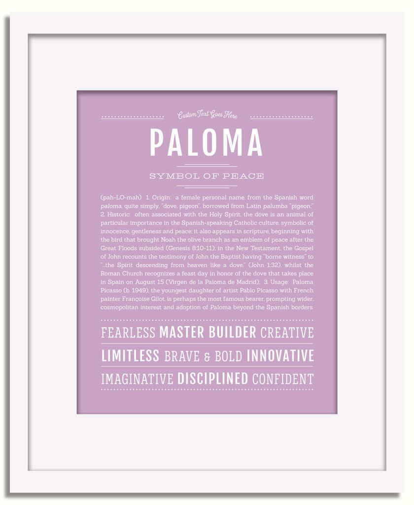 Frame Options | Lilac | White Frame, Matted