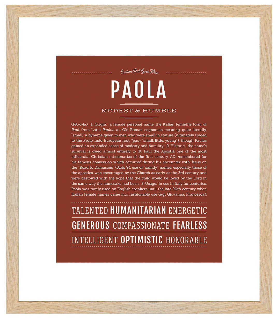 Paola | Name Art Print