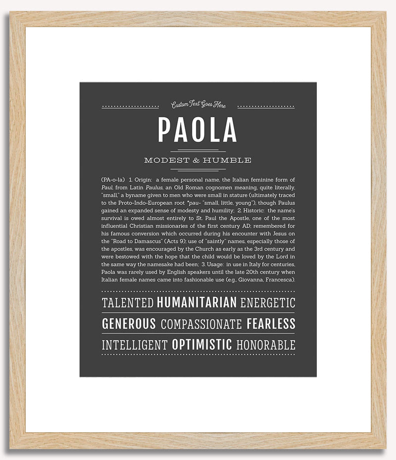 Paola | Name Art Print