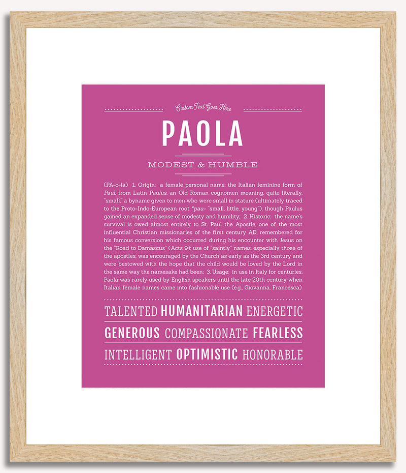 Paola | Name Art Print