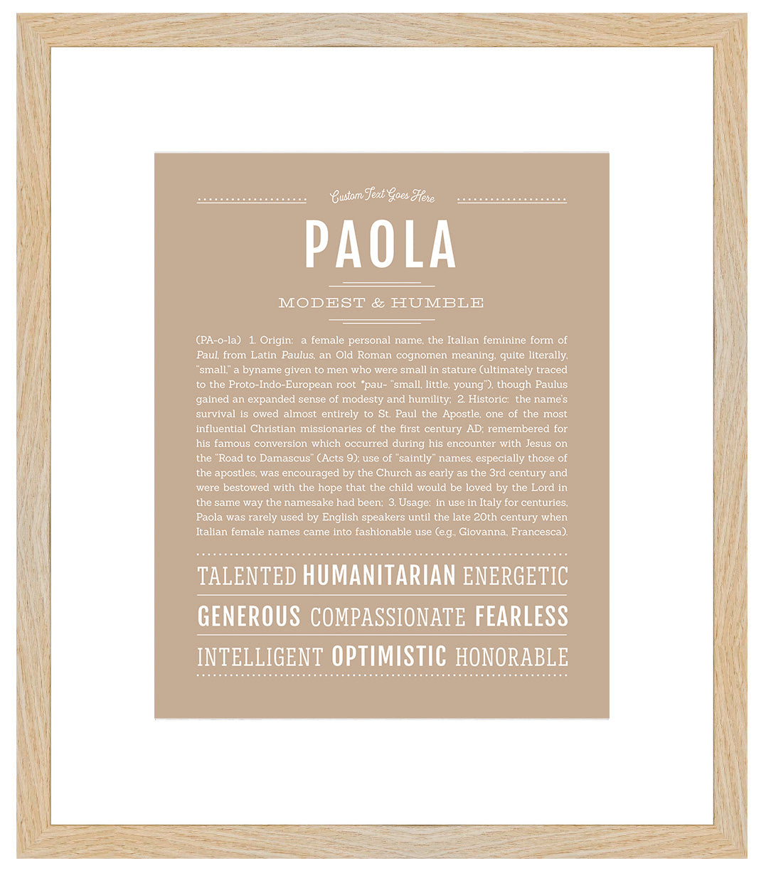 Paola | Name Art Print