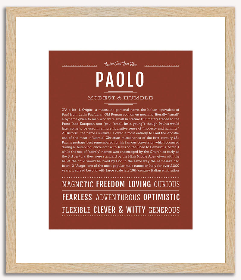 Paolo | Name Art Print