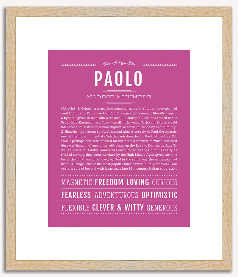 Paolo | Name Art Print