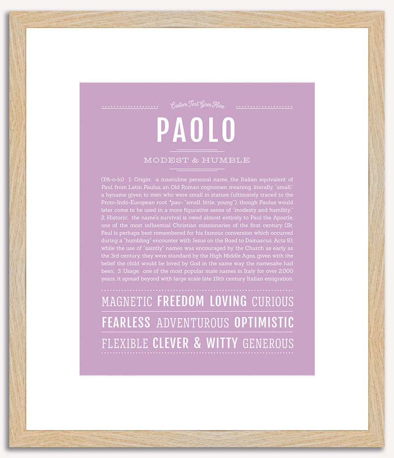 Paolo | Name Art Print