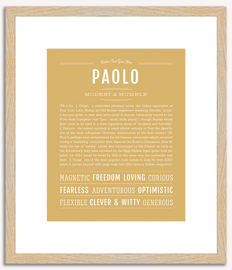 Paolo | Name Art Print