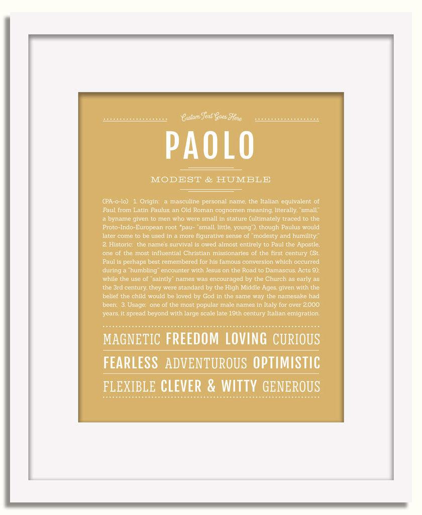 Frame Options | Matte Gold | White Frame, Matted