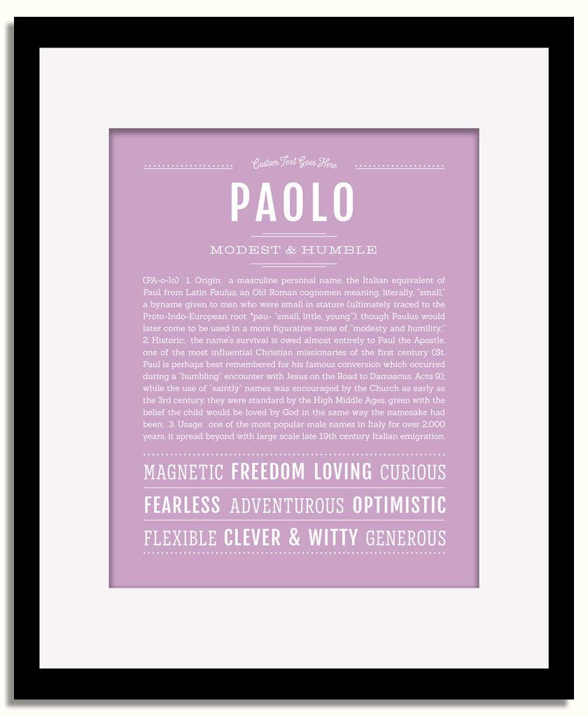 Frame Options | Lilac | Black Frame, Matted