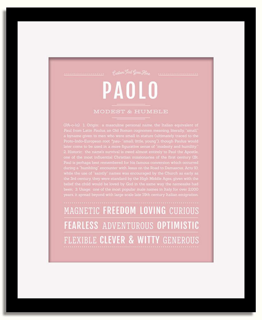 Frame Options | Dusty Rose | Black Frame, Matted