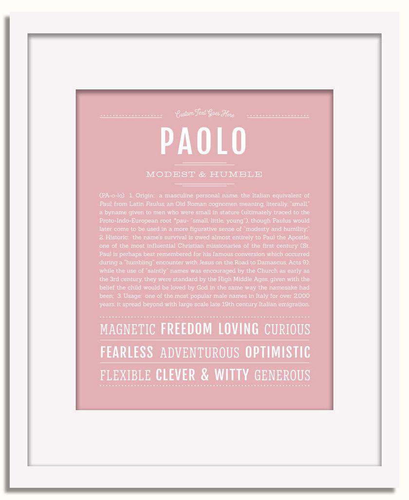 Frame Options | Dusty Rose | White Frame, Matted