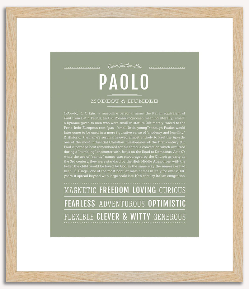 Paolo | Name Art Print