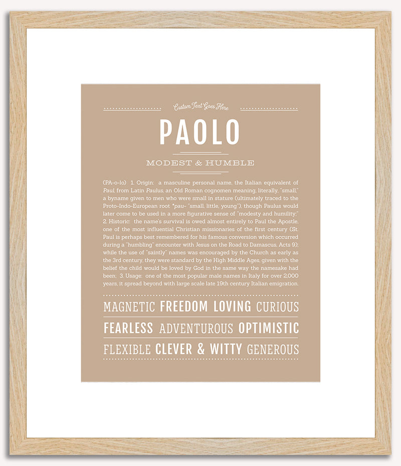 Paolo | Name Art Print