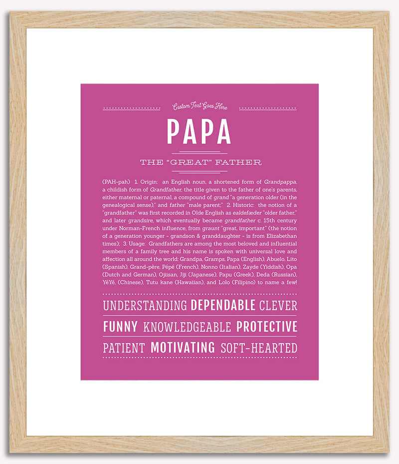 Papa | Name Art Print