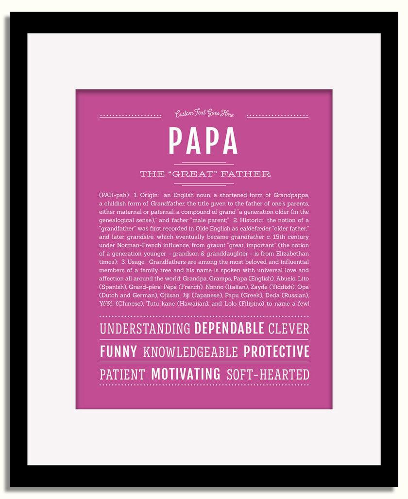 Frame Options | Dark Pink | Black Frame, Matted