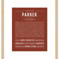 Parker (female) | Name Art Print