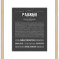 Parker (male) | Name Art Print