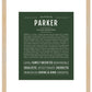 Parker (female) | Name Art Print