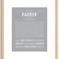 Parker (female) | Name Art Print