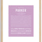 Parker (male) | Name Art Print