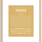 Parker (male) | Name Art Print