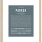 Parker (male) | Name Art Print