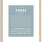 Parker (male) | Name Art Print