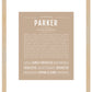 Parker (female) | Name Art Print