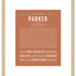 Parker (female) | Name Art Print