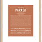 Parker (male) | Name Art Print