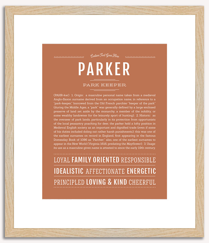 Parker (male) | Name Art Print