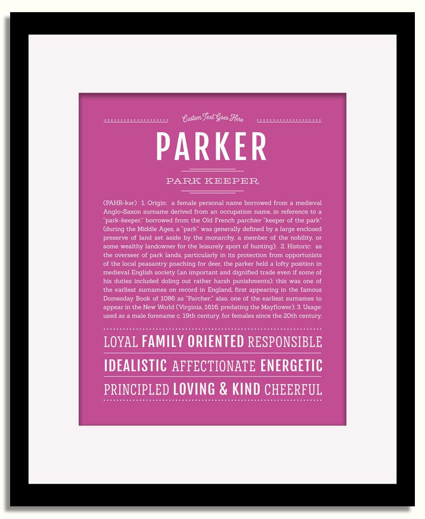 Frame Options | Dark Pink | Black Frame, Matted