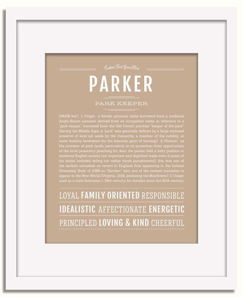 Frame Options | Tan | White Frame, Matted