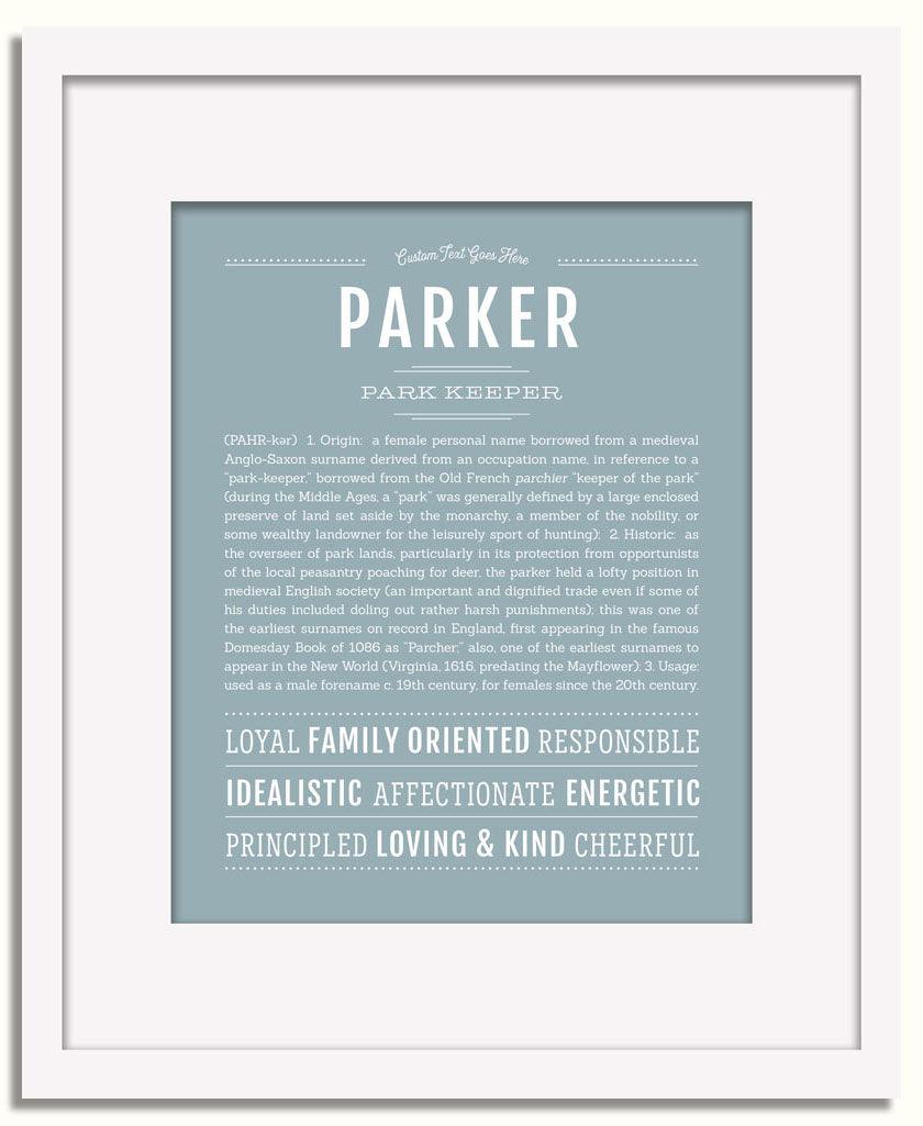 Frame Options | Powder Blue | White Frame, Matted