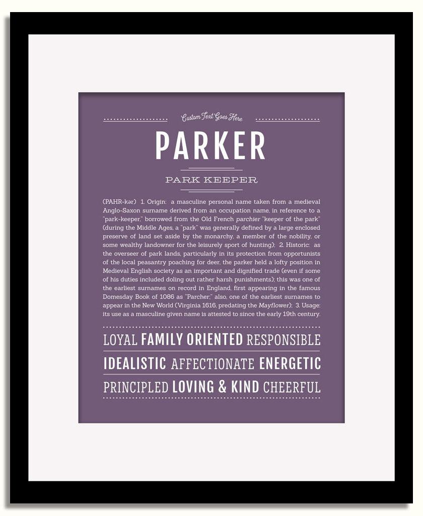 Frame Options | Deep Purple | Black Frame, Matted