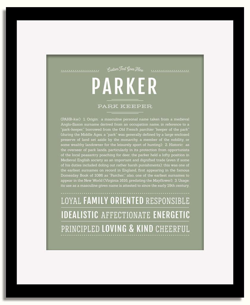 Frame Options | Sage | Black Frame, Matted