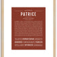 Patrice | Name Art Print