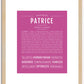 Patrice | Name Art Print