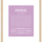 Patrice | Name Art Print