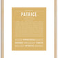 Patrice | Name Art Print