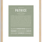 Patrice | Name Art Print