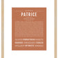 Patrice | Name Art Print