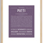 Patti | Name Art Print