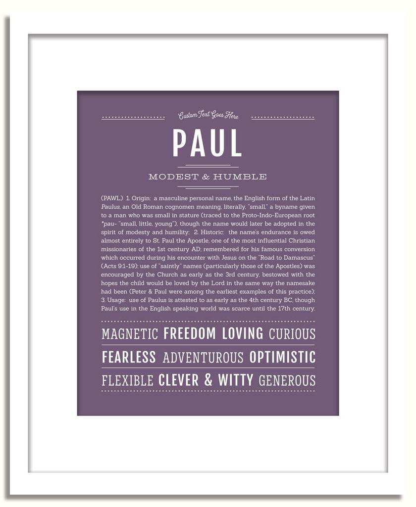 Name Paul Coluring In Paul Name