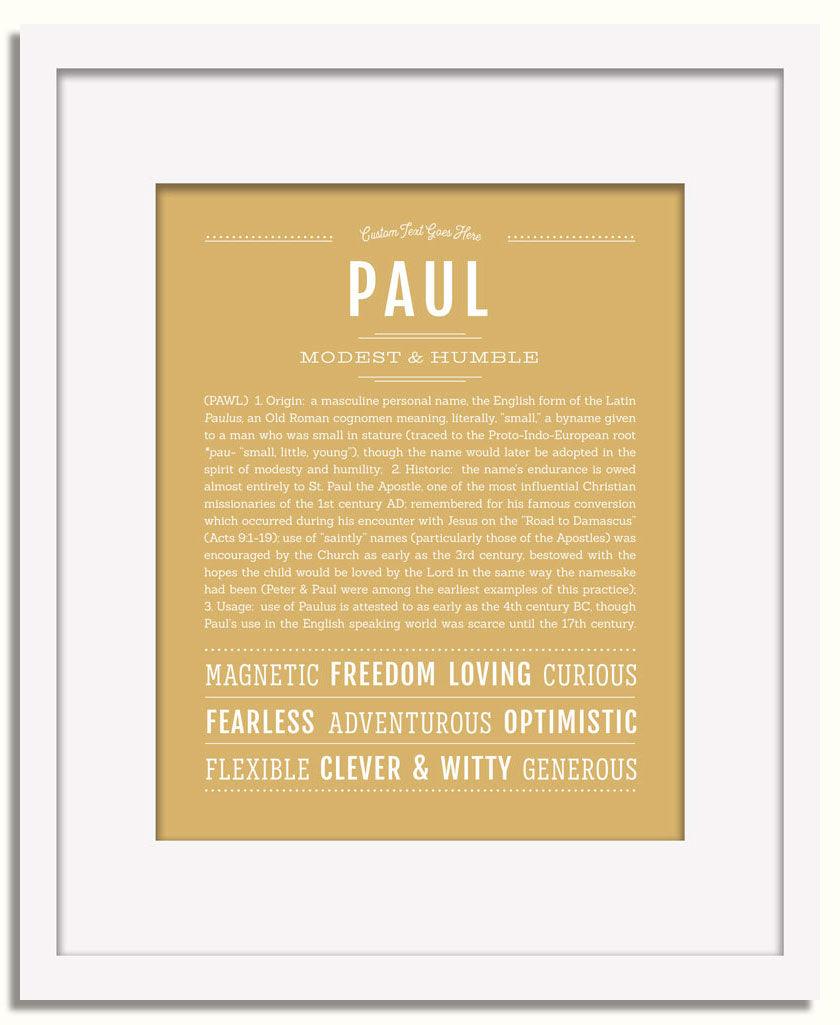 Frame Options | Matte Gold | White Frame, Matted