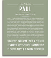 Paul | Name Art Print – Name Stories