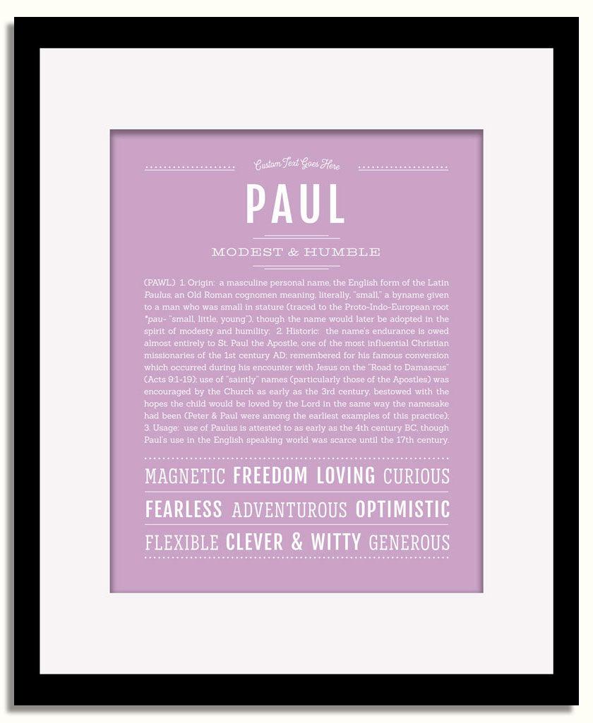 Frame Options | Lilac | Black Frame, Matted