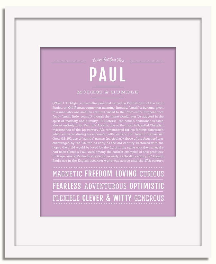 Frame Options | Lilac | White Frame, Matted